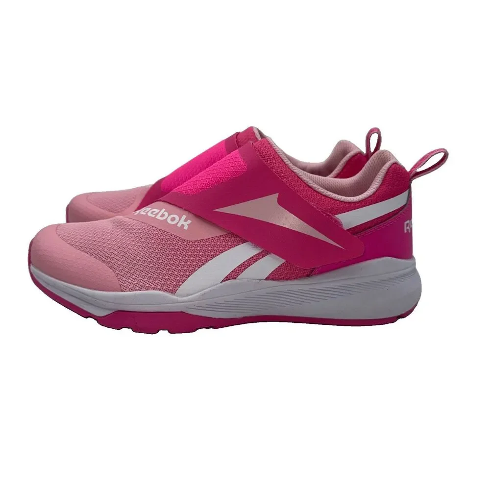 Reebok Equal Fit Kid`s  Running Shoes Girls Pink Slip On Size 7